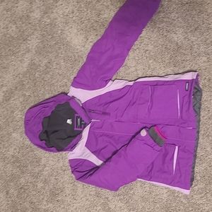 Lands End girls fleece lined coat